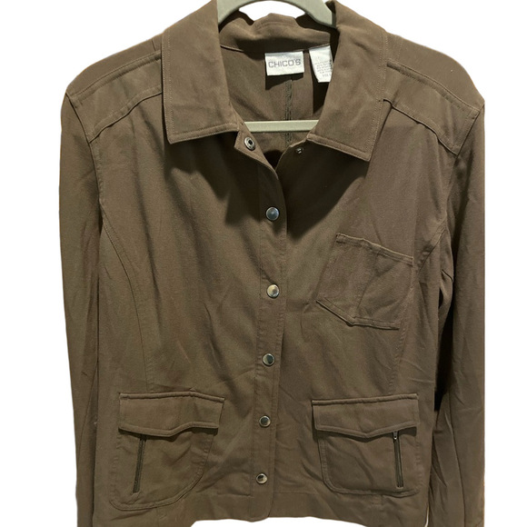 55. WOMENS CHICO’S 2/L DETAIL JACKET - Picture 1 of 5